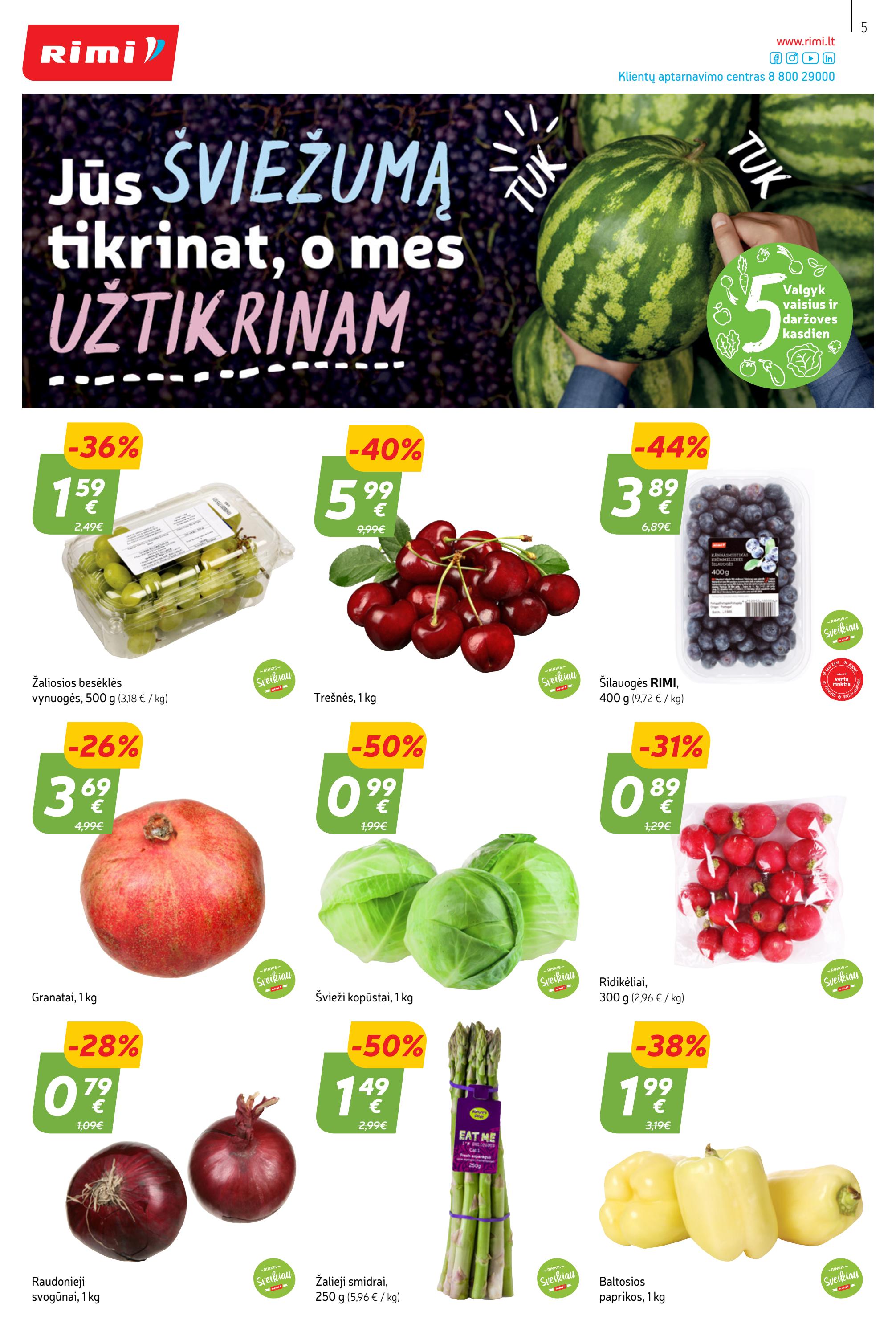 Rimi savaitinis leidinys akcijos nuo 
  2023-05-30 iki 
  2023-06-05 | Leidinukas.lt puslapis 5