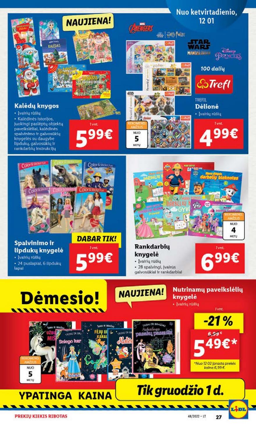 Lidl pasiūlymai akcijos nuo 
  2022-11-28 iki 
  2022-12-04 | Leidinukas.lt puslapis 31
