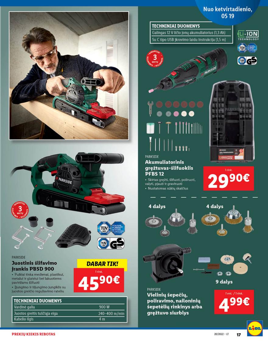 Lidl pasiūlymai akcijos nuo 
  2022-05-16 iki 
  2022-05-22 | Leidinukas.lt puslapis 17