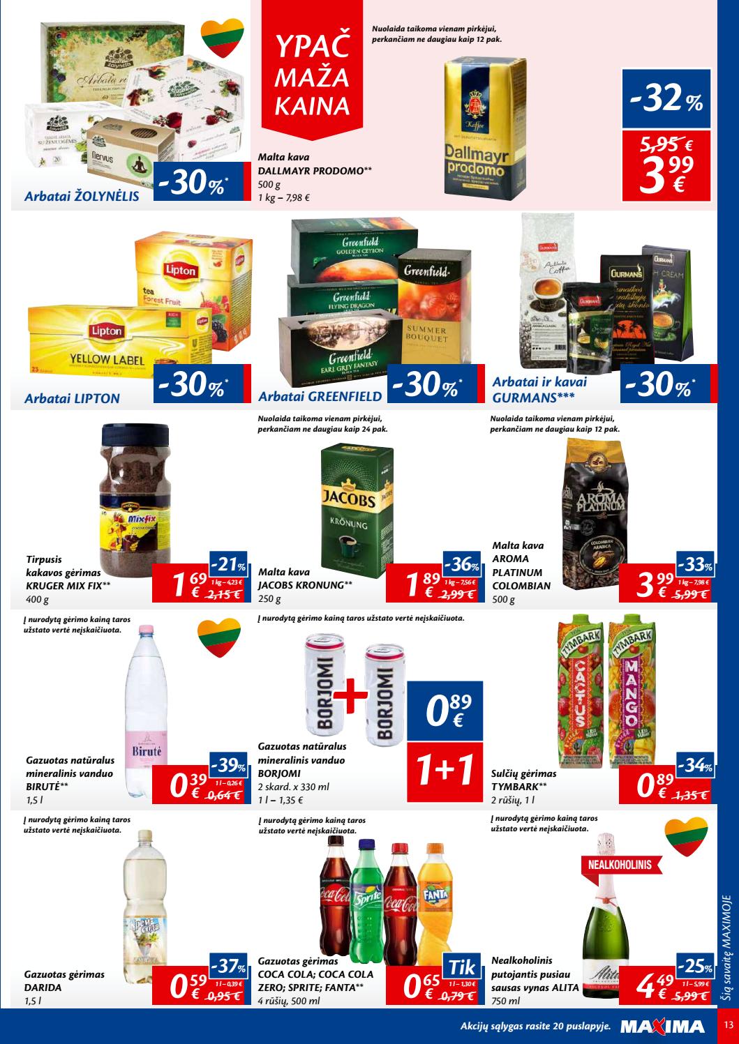 Maxima kaininis leidinys akcijos nuo 
  2019-06-11 iki 
  2019-06-17 | Leidinukas.lt puslapis 13