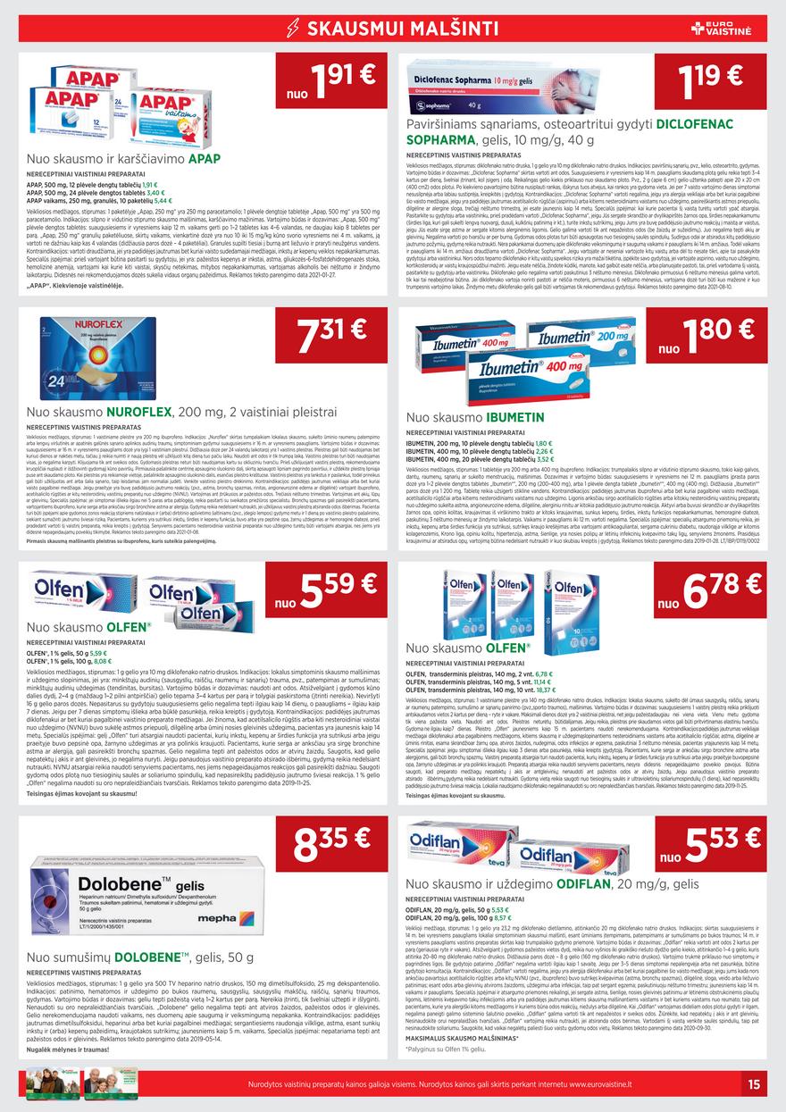 Euro vaistinė leidinys akcijos nuo 
  2021-09-01 iki 
  2021-09-30 | Leidinukas.lt puslapis 15