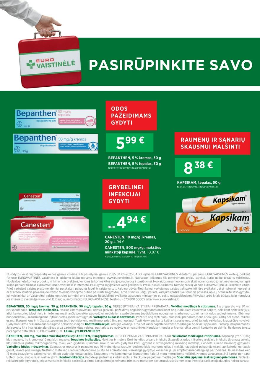 Euro vaistinė katalogas akcijos nuo 
  2025-04-01 iki 
  2025-04-30 | Leidinukas.lt puslapis 8