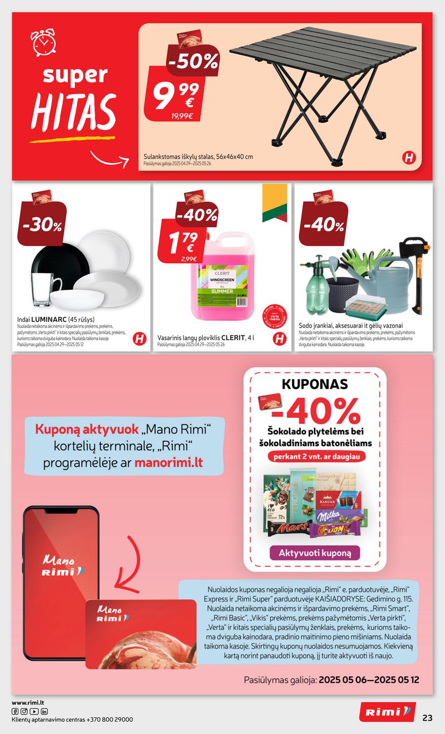 Rimi savaitinis leidinys 19 akcijos nuo 
  2025-05-06 iki 
  2025-05-12 | Leidinukas.lt puslapis 28