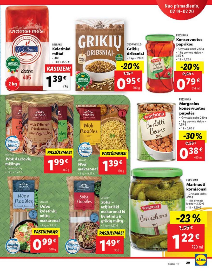 Lidl maisto prekių pasiūlymai akcijos nuo 
  2022-02-14 iki 
  2022-02-20 | Leidinukas.lt puslapis 29