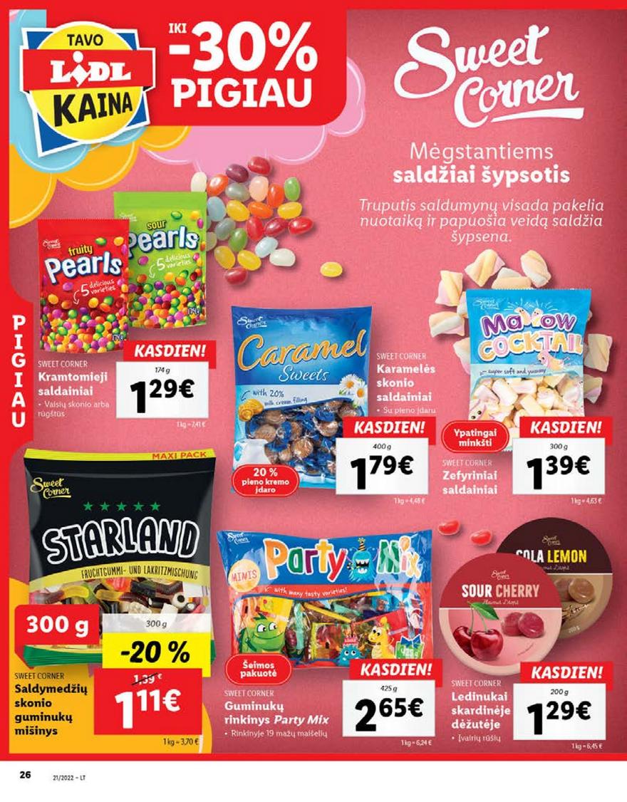 Lidl maisto prekių pasiūlymai akcijos nuo 
  2022-05-23 iki 
  2022-05-29 | Leidinukas.lt puslapis 26