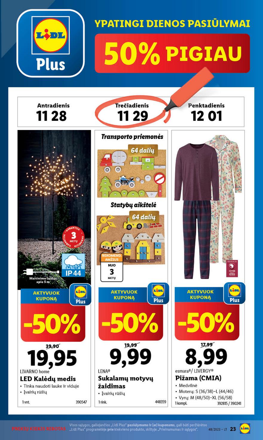 Ldil ne maisto prekių pasiūlymai akcijos nuo 
  2023-11-27 iki 
  2023-12-03 | Leidinukas.lt puslapis 23