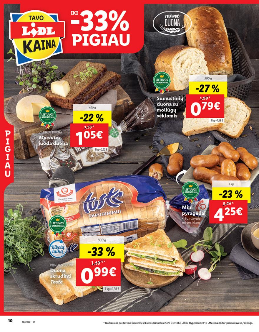 Lidl maisto prekių pasiūlymai akcijos nuo 
  2022-03-21 iki 
  2022-03-27 | Leidinukas.lt puslapis 10