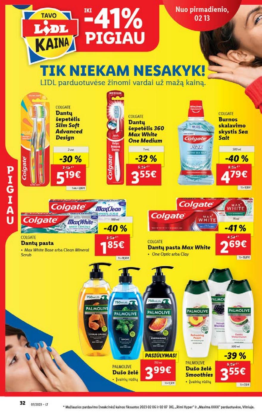 Lidl pasiūlymai akcijos nuo 
  2023-02-13 iki 
  2023-02-19 | Leidinukas.lt puslapis 32
