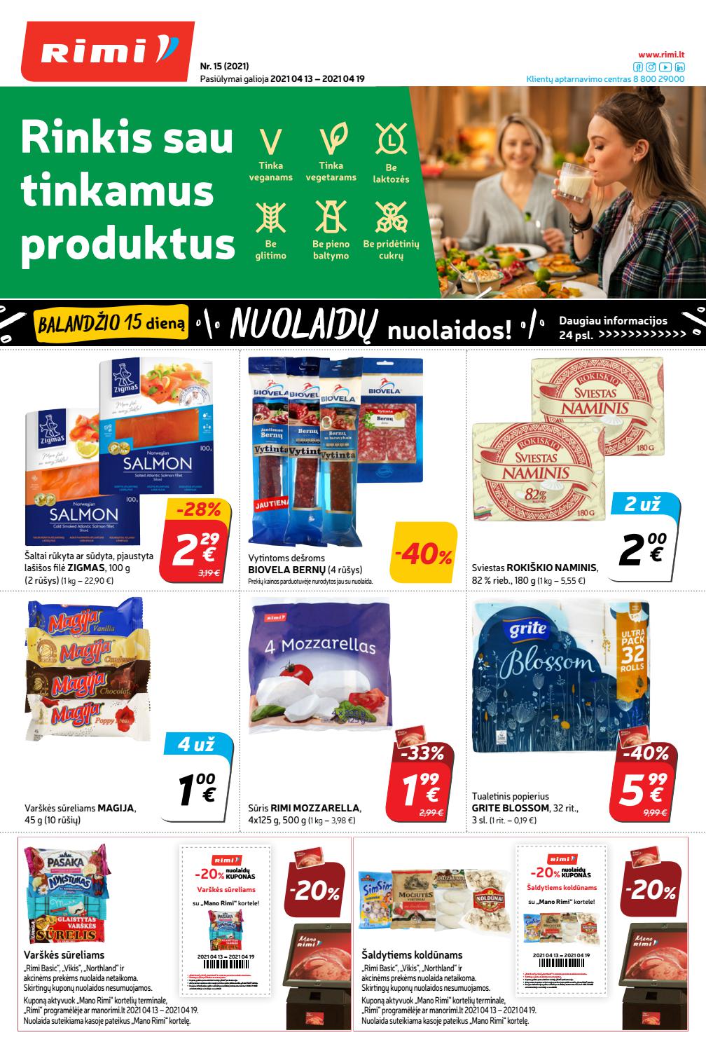 Rimi savaitinis leidinys akcijos nuo 
  2021-04-13 iki 
  2021-04-19 | Leidinukas.lt puslapis 1