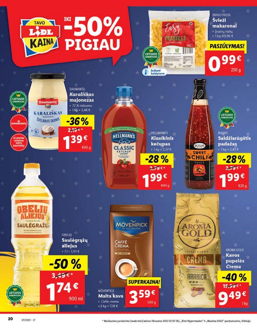 Lidl maisto prekių pasiūlymai akcijos nuo 
  2022-02-14 iki 
  2022-02-20 | Leidinukas.lt puslapis 20