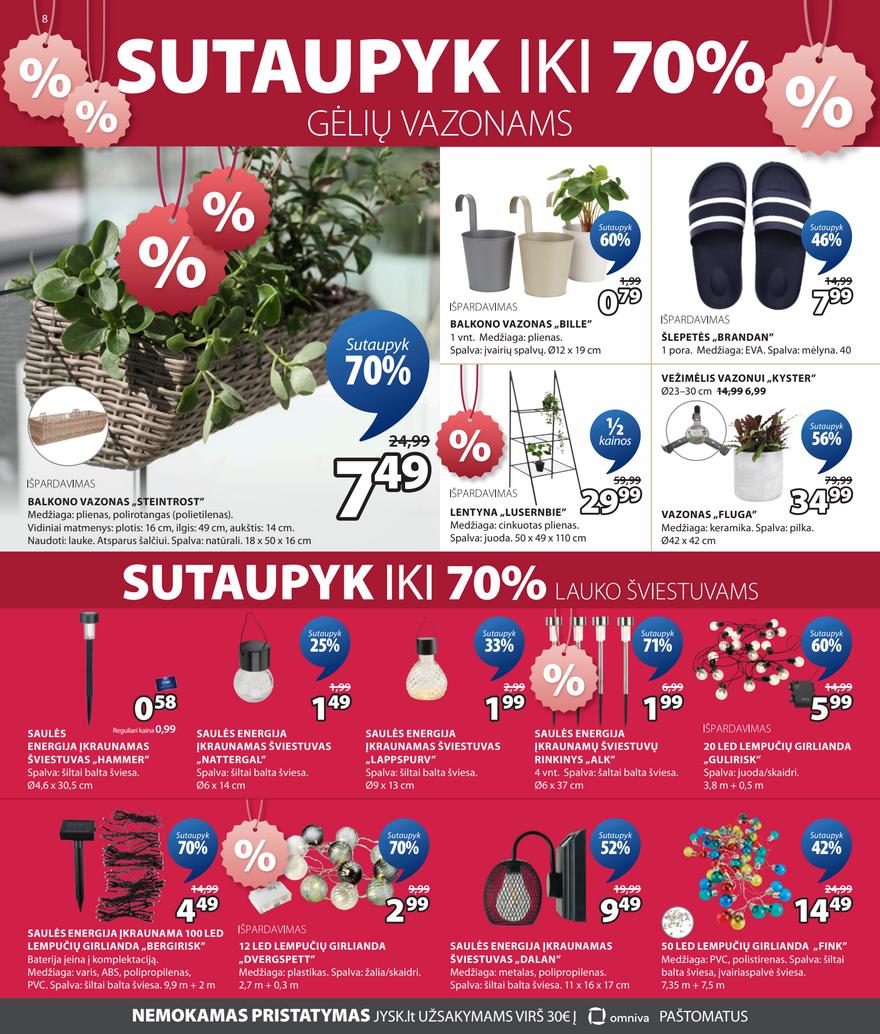 Jysk akcijų leidinys akcijos nuo 
  2025-07-01 iki 
  2025-07-14 | Leidinukas.lt puslapis 8
