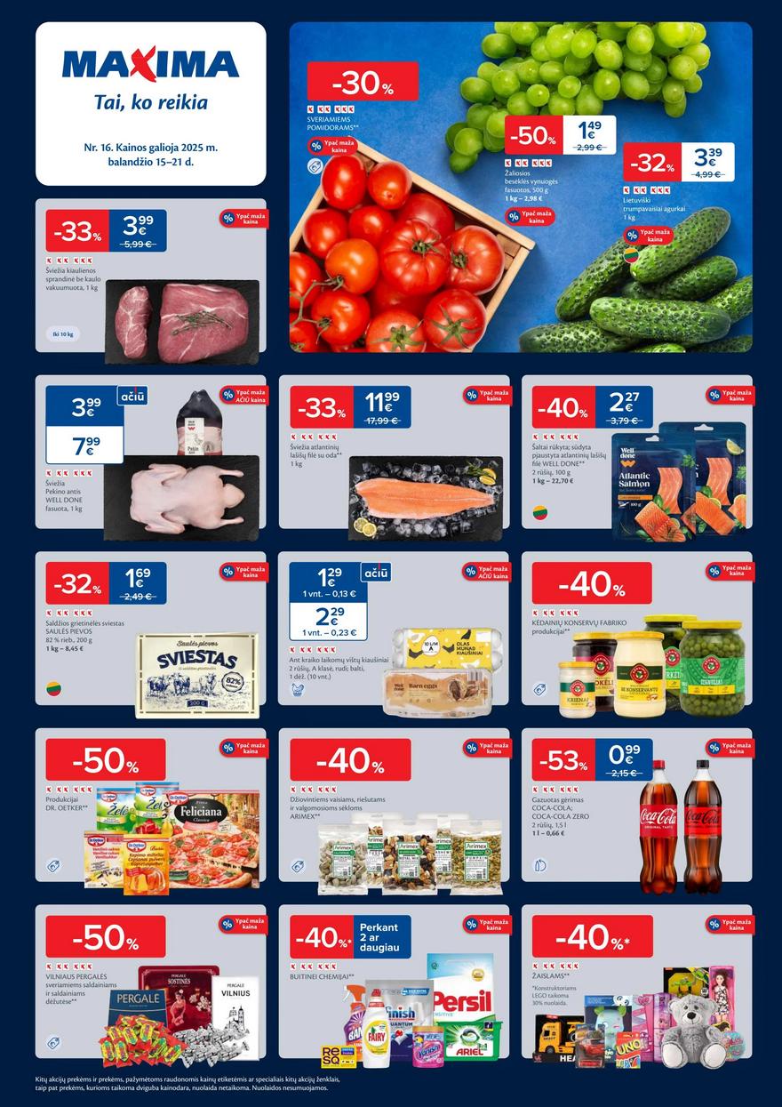 Maxima leidinukas Nr 16 akcijos nuo 
  2025-04-15 iki 
  2025-04-21 | Leidinukas.lt puslapis 1