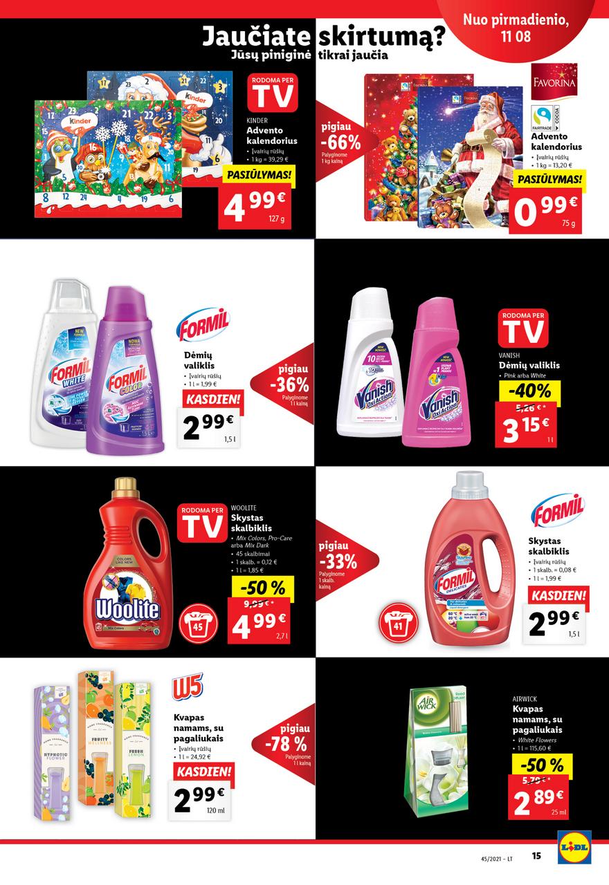 Lidl maisto prekių pasiūlymai akcijos nuo 
  2021-11-08 iki 
  2021-11-14 | Leidinukas.lt puslapis 15