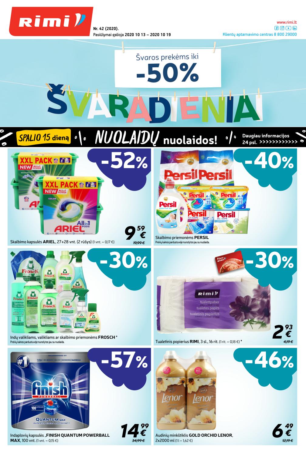 Rimi savaitinis leidinys akcijos nuo 
  2020-10-13 iki 
  2020-10-19 | Leidinukas.lt puslapis 1