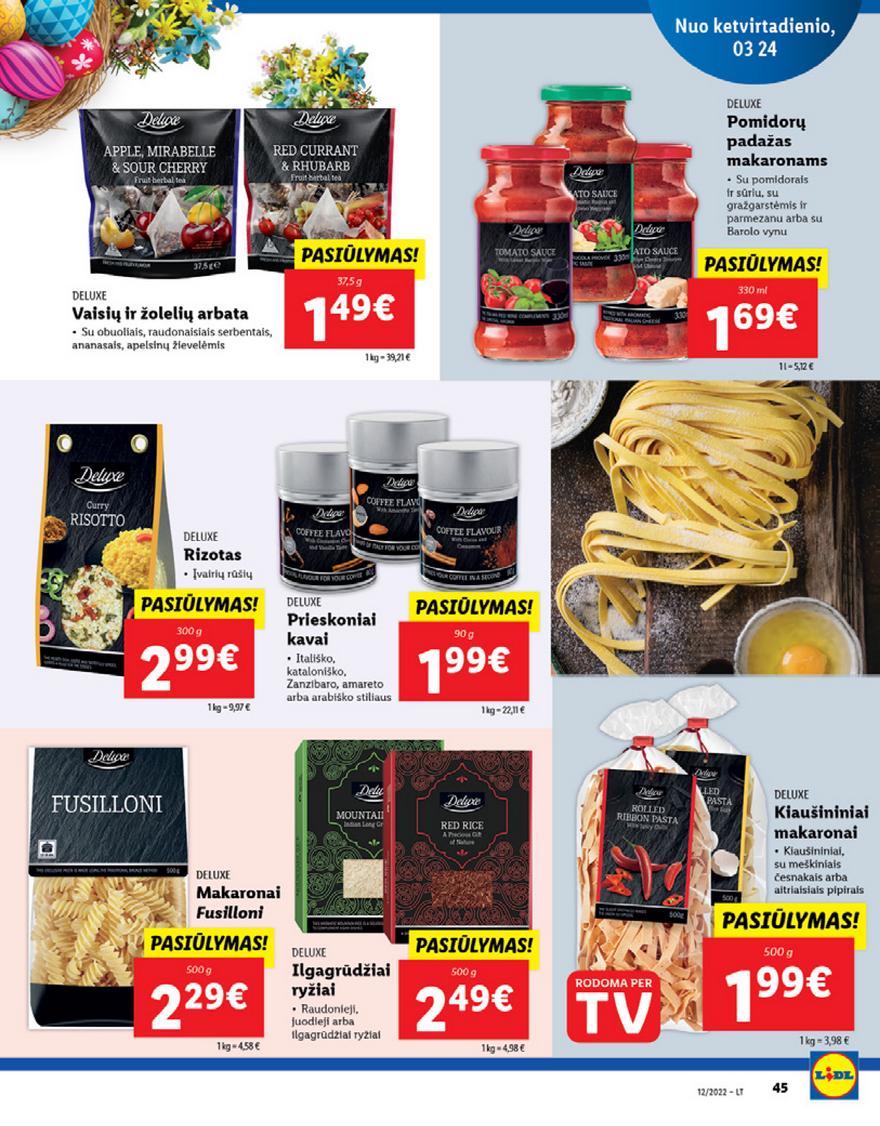 Lidl maisto prekių pasiūlymai akcijos nuo 
  2022-03-21 iki 
  2022-03-27 | Leidinukas.lt puslapis 45