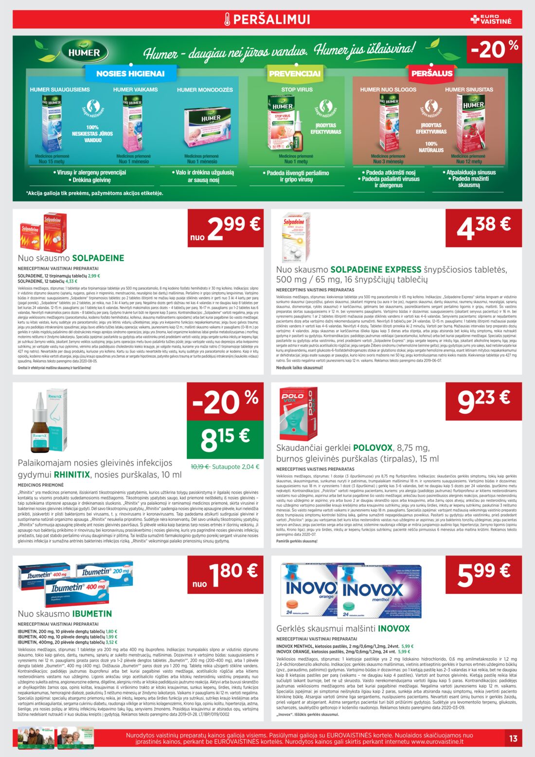 Euro vaistinė leidinys akcijos nuo 
  2021-03-01 iki 
  2021-03-31 | Leidinukas.lt puslapis 13