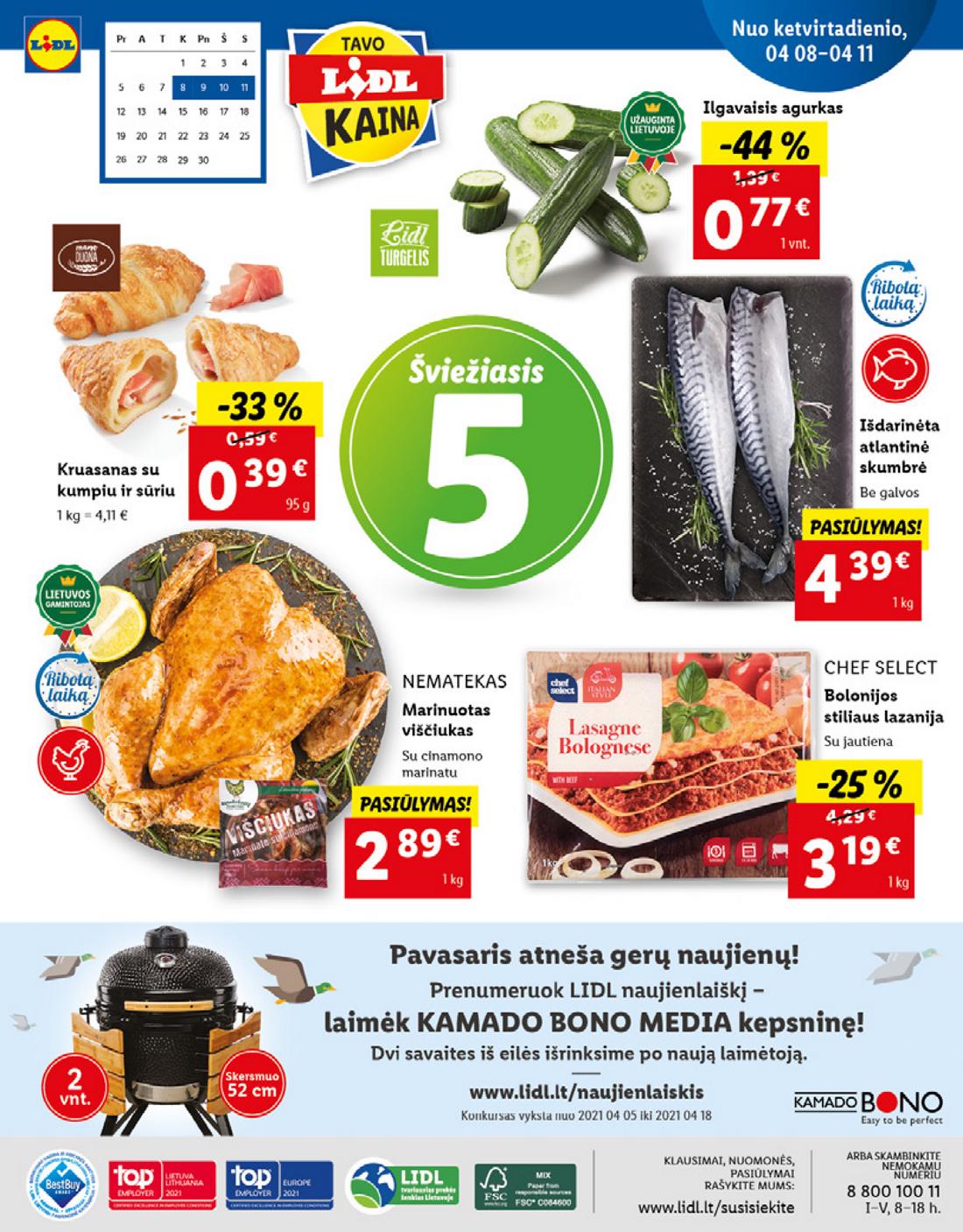 Lidl maisto prekių pasiūlymai akcijos nuo 
  2021-04-05 iki 
  2021-04-11 | Leidinukas.lt puslapis 40