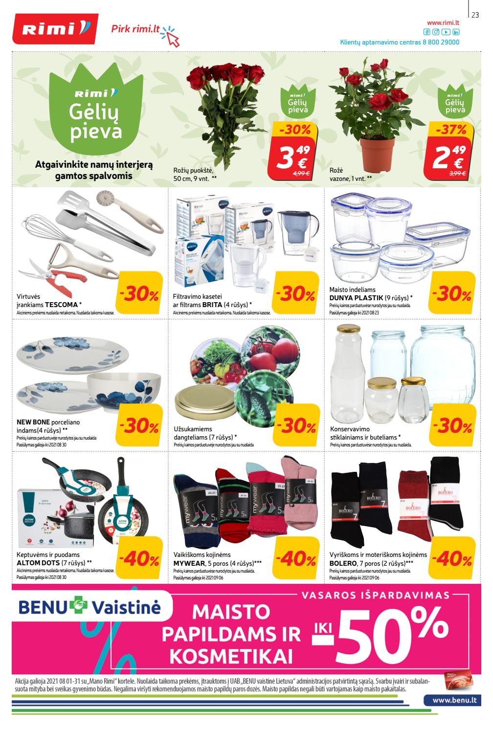 Rimi savaitinis leidinys akcijos nuo 
  2021-08-10 iki 
  2021-08-16 | Leidinukas.lt puslapis 23