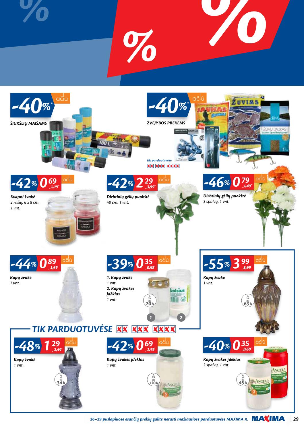 Maxima kaininis leidinys akcijos nuo 
  2020-09-29 iki 
  2020-10-05 | Leidinukas.lt puslapis 29