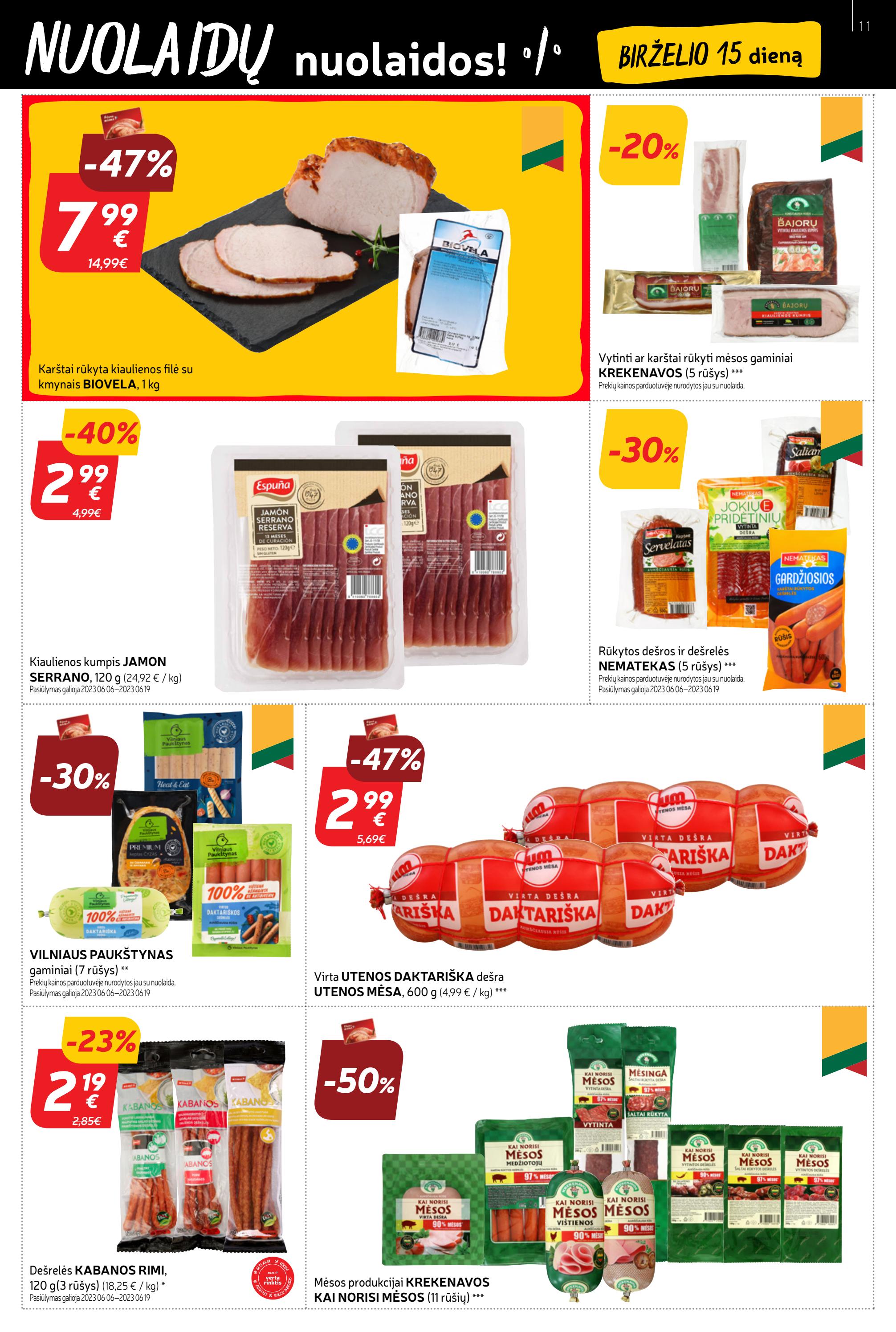 Rimi savaitinis leidinys akcijos nuo 
  2023-06-13 iki 
  2023-06-19 | Leidinukas.lt puslapis 11
