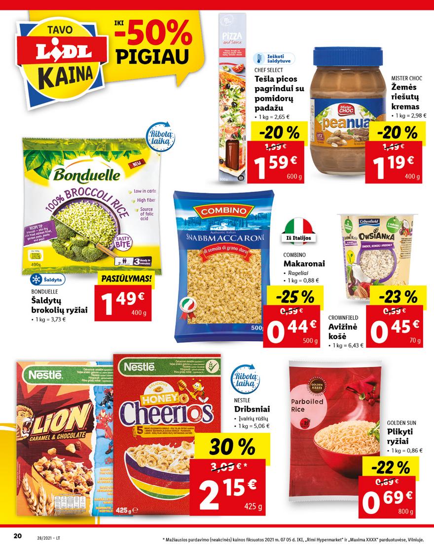 Lidl maisto prekių pasiūlymai akcijos nuo 
  2021-07-12 iki 
  2021-07-18 | Leidinukas.lt puslapis 20