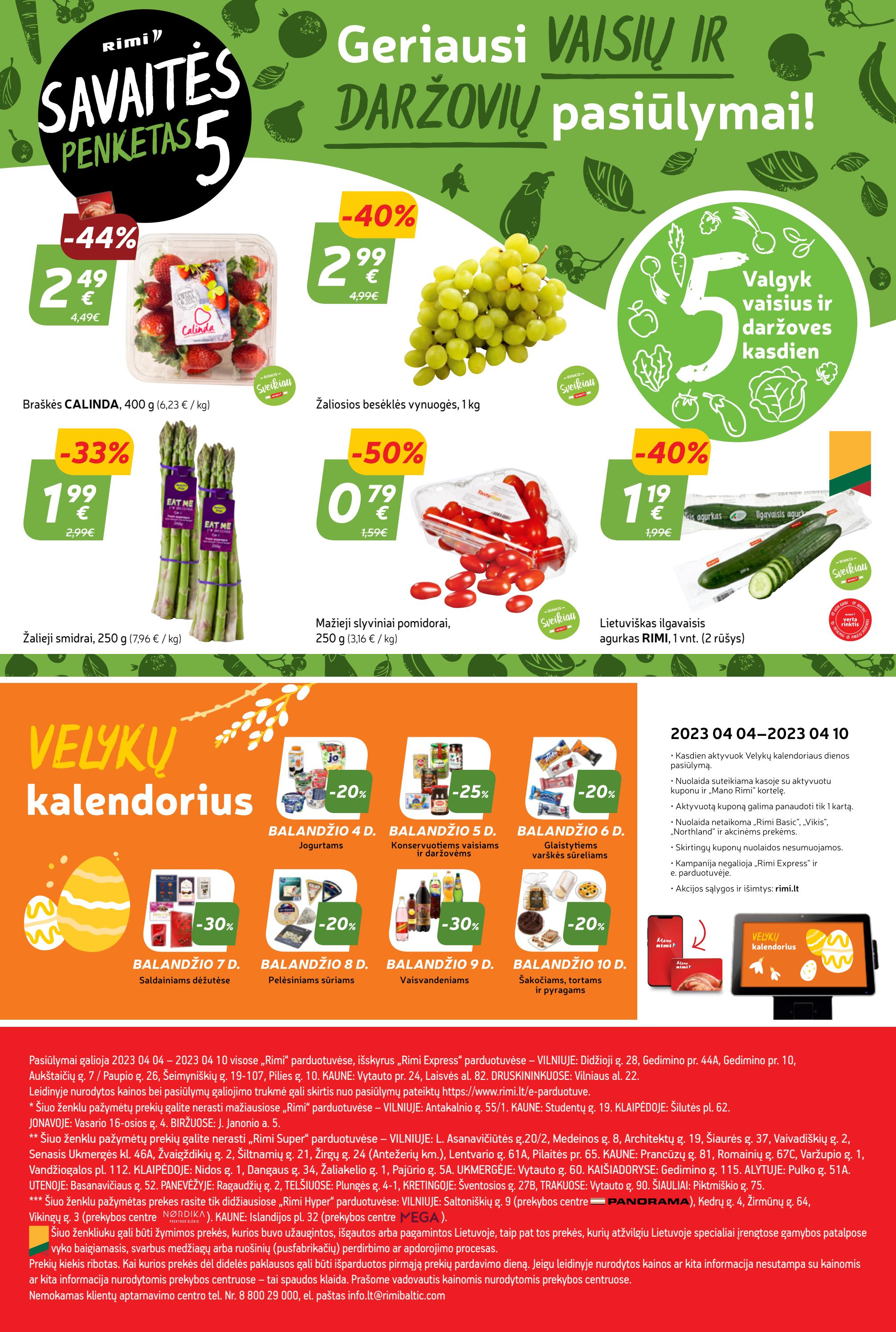 Rimi savaitinis leidinys akcijos nuo 
  2023-04-04 iki 
  2023-04-10 | Leidinukas.lt puslapis 22