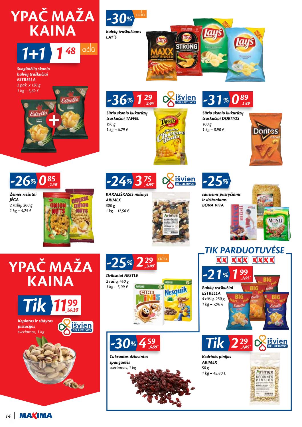 Maxima kaininis leidinys akcijos nuo 
  2020-09-08 iki 
  2020-09-14 | Leidinukas.lt puslapis 14