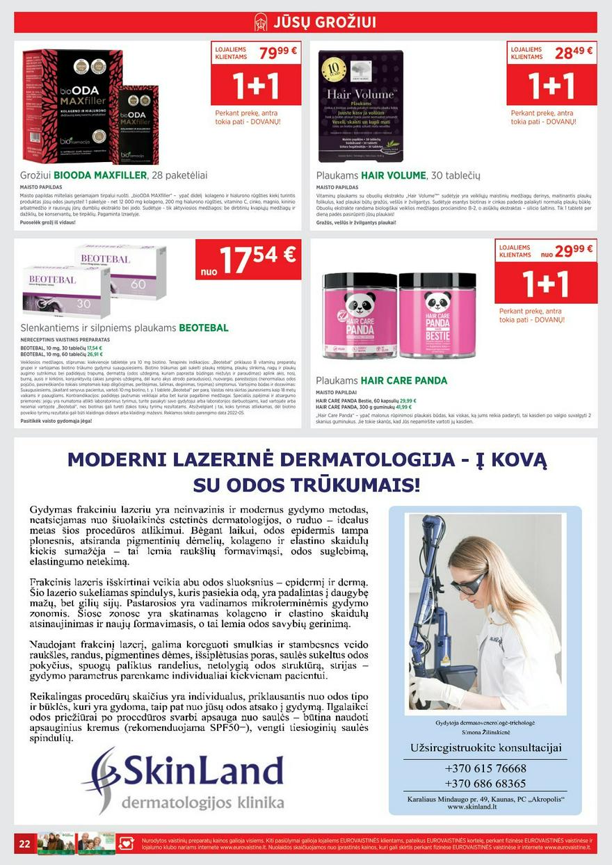 Euro vaistinė leidinys akcijos nuo 
  2023-11-01 iki 
  2023-11-30 | Leidinukas.lt puslapis 22