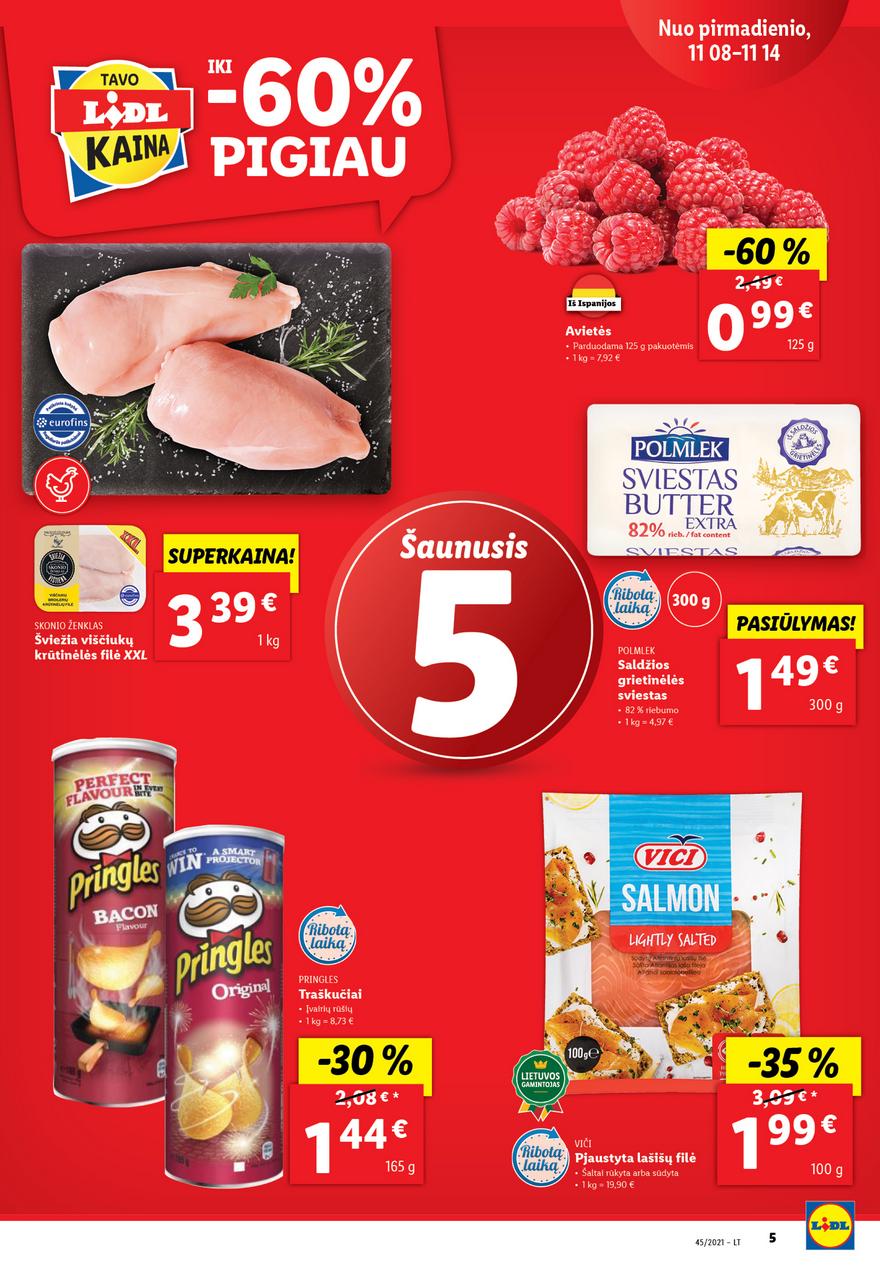 Lidl maisto prekių pasiūlymai akcijos nuo 
  2021-11-08 iki 
  2021-11-14 | Leidinukas.lt puslapis 5