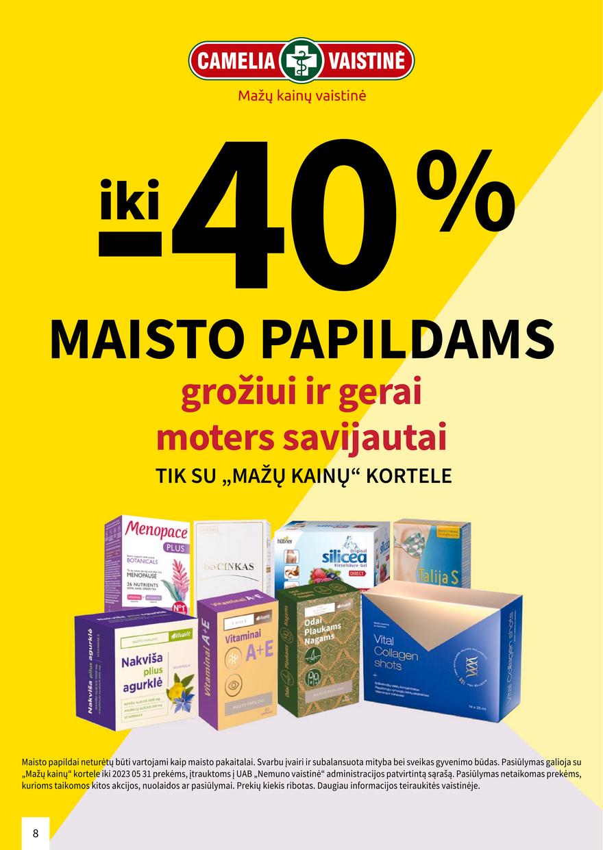 Camelia gegužės leidinys akcijos nuo 
  2023-05-01 iki 
  2023-05-31 | Leidinukas.lt puslapis 8