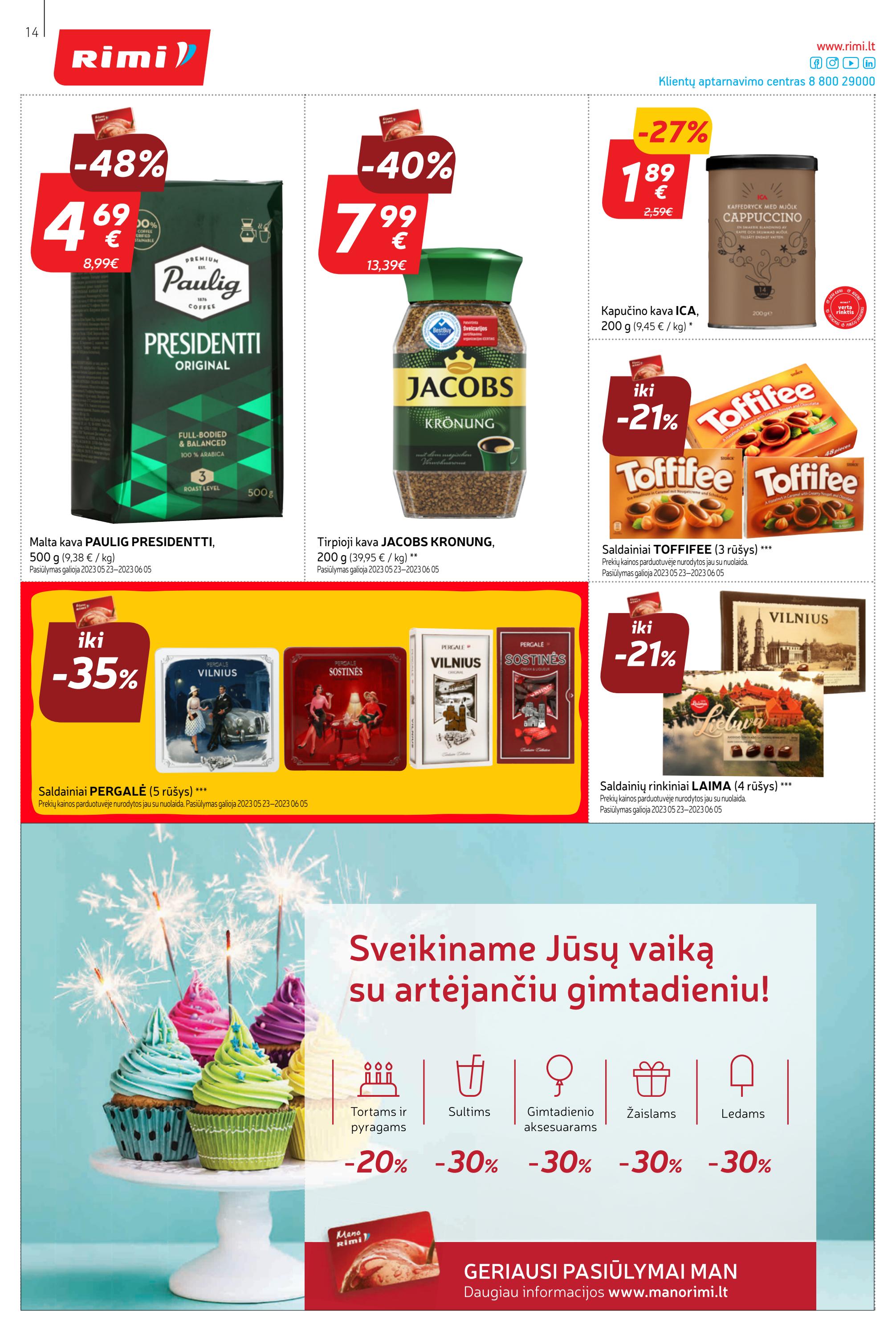 Rimi savaitinis leidinys akcijos nuo 
  2023-05-30 iki 
  2023-06-05 | Leidinukas.lt puslapis 14
