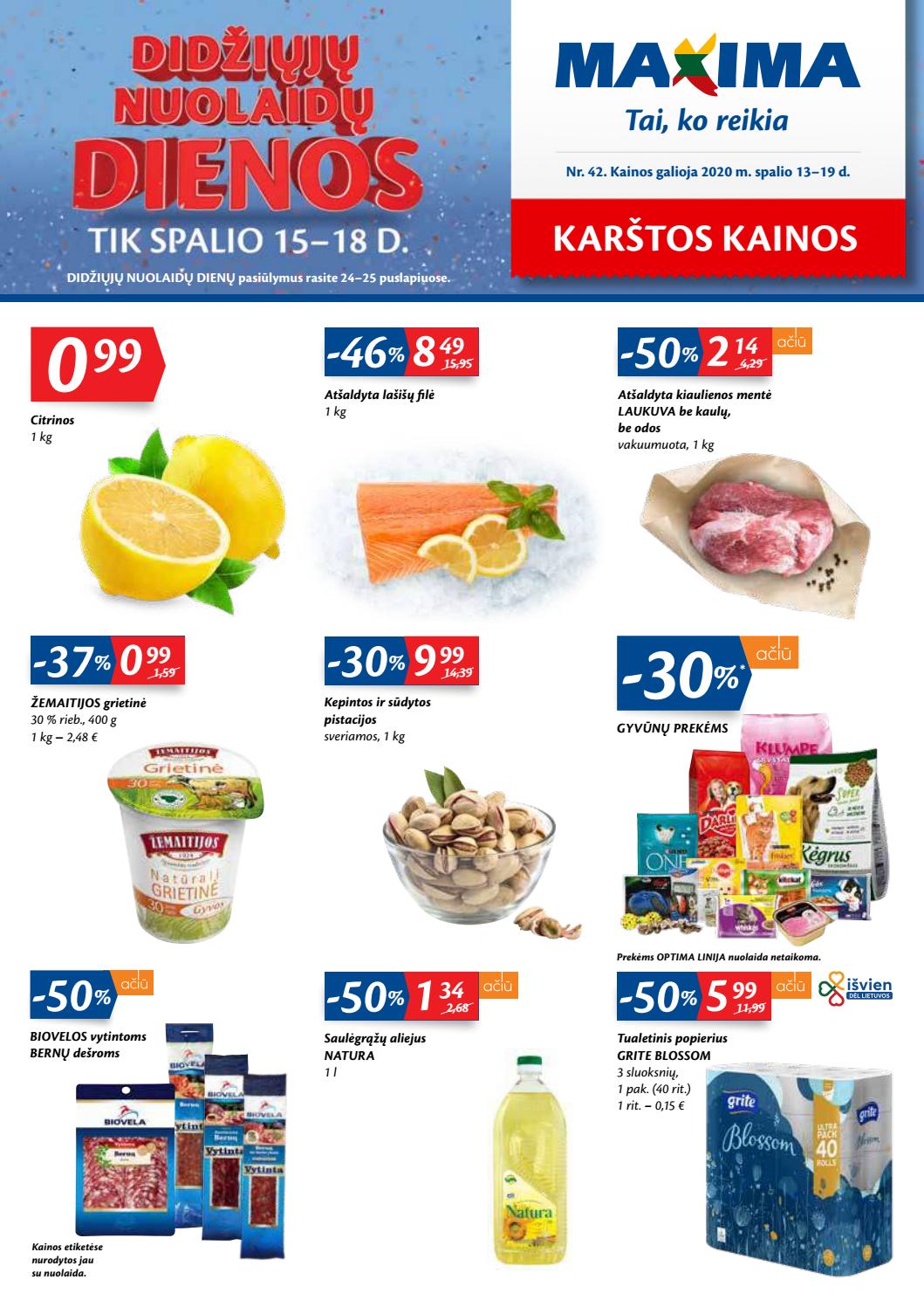 Maxima kaininis leidinys akcijos nuo 
  2020-10-13 iki 
  2020-10-19 | Leidinukas.lt puslapis 1