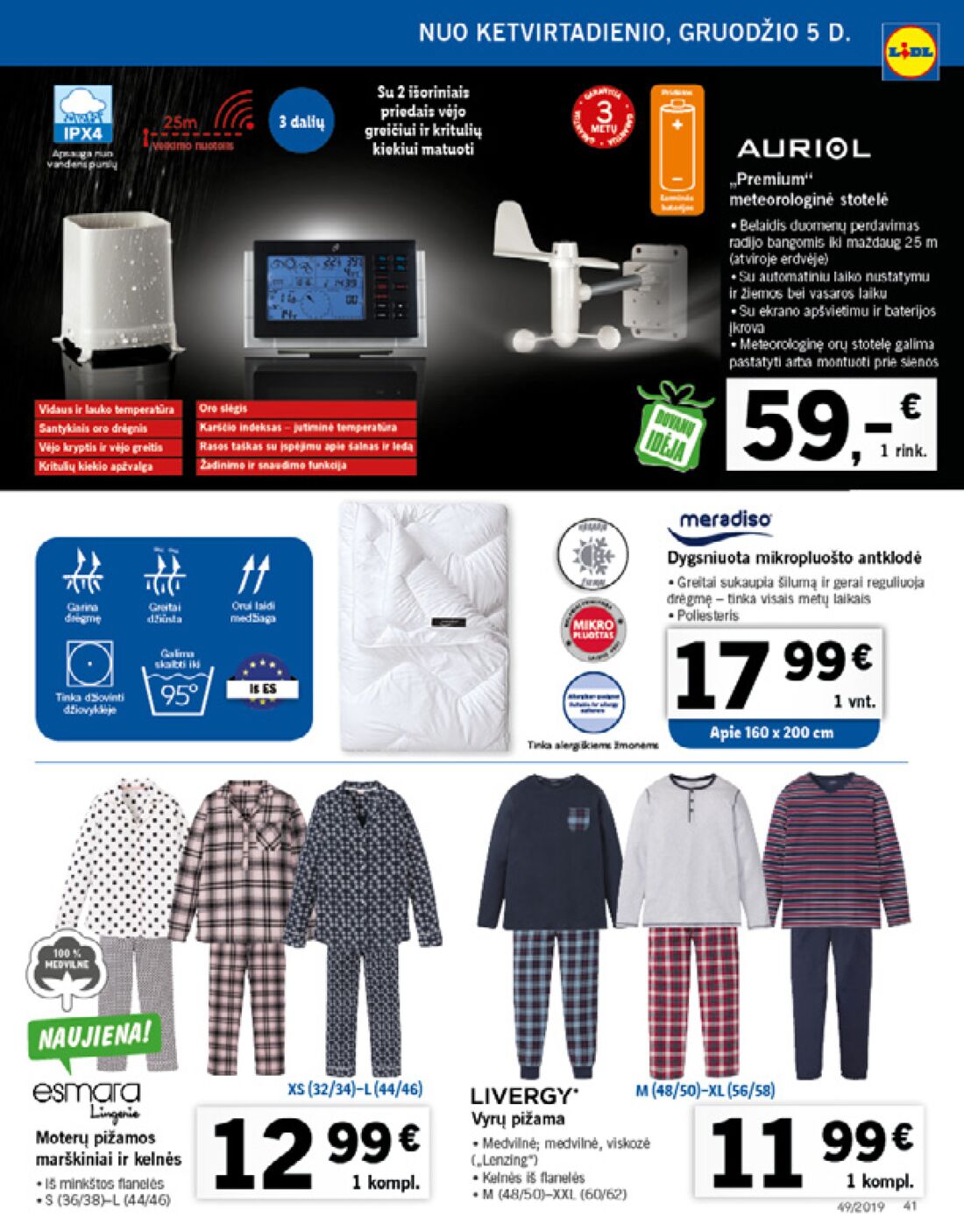 Lidl savaitinis leidinys akcijos nuo 
  2019-12-02 iki 
  2019-12-08 | Leidinukas.lt puslapis 41