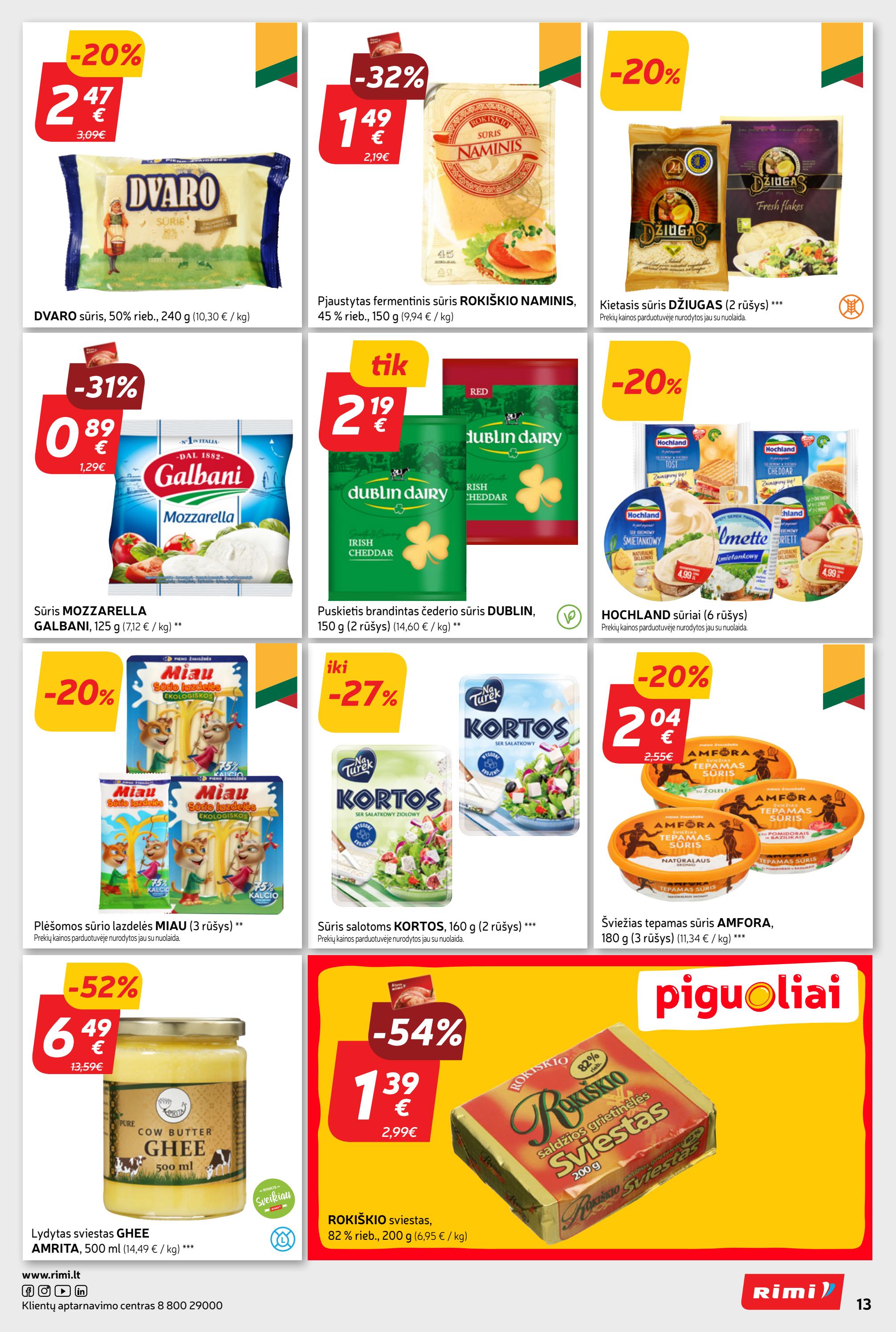 Rimi savaitinis leidinys akcijos nuo 
  2023-07-04 iki 
  2023-07-10 | Leidinukas.lt puslapis 13