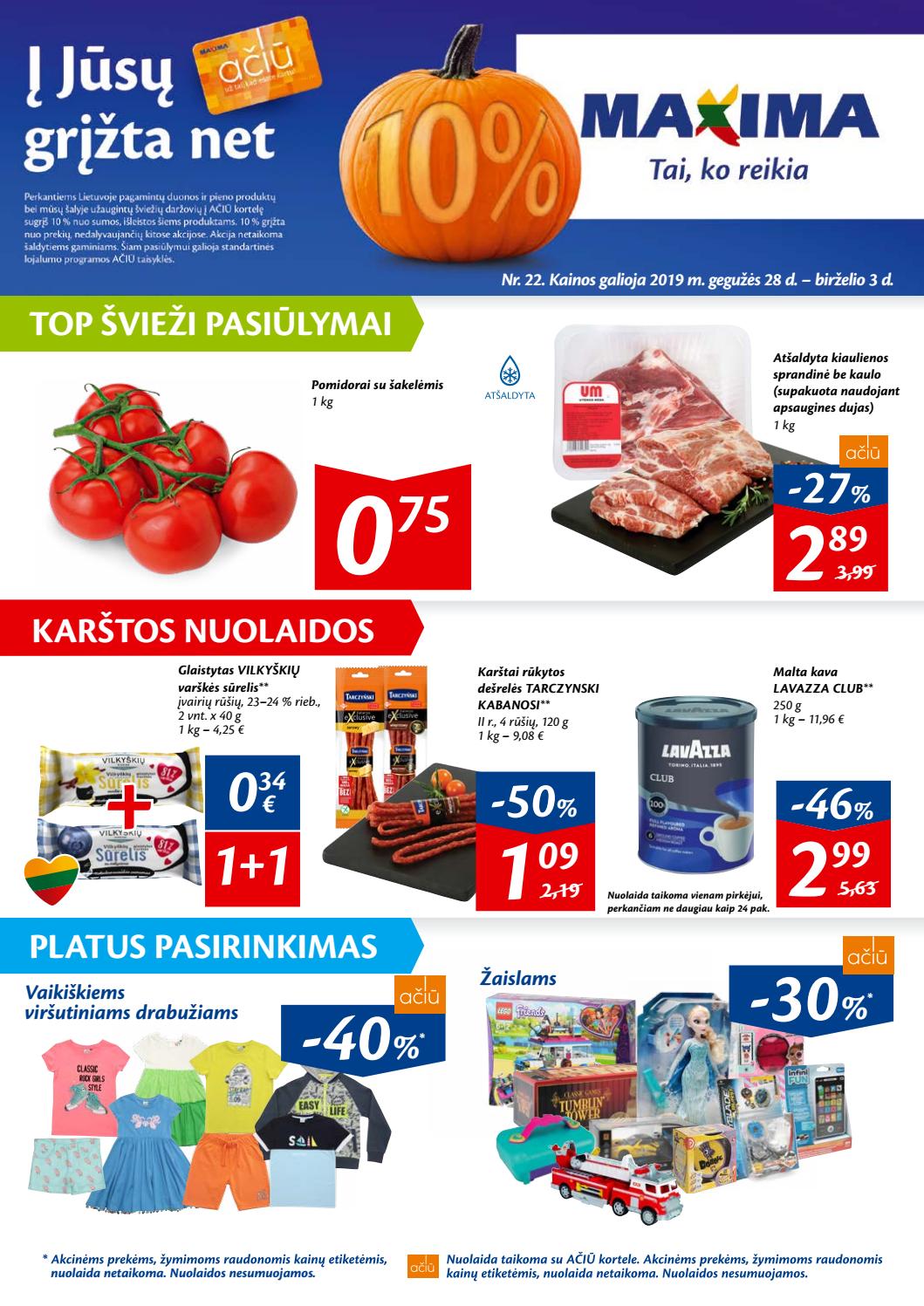 Maxima kaininis leidinys akcijos nuo 
  2019-05-28 iki 
  2019-06-03 | Leidinukas.lt puslapis 2