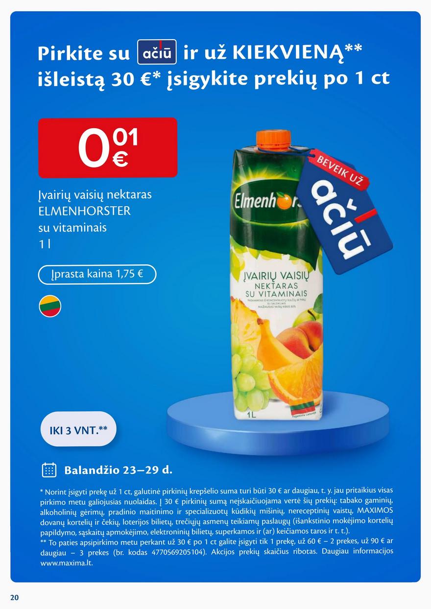 Maxima leidinys akcijos nuo 
  2024-04-23 iki 
  2024-04-29 | Leidinukas.lt puslapis 20
