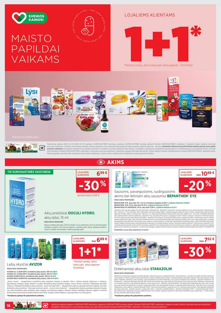 Euro vaistinė katalogas akcijos nuo 
  2026-06-01 iki 
  2026-06-30 | Leidinukas.lt puslapis 16