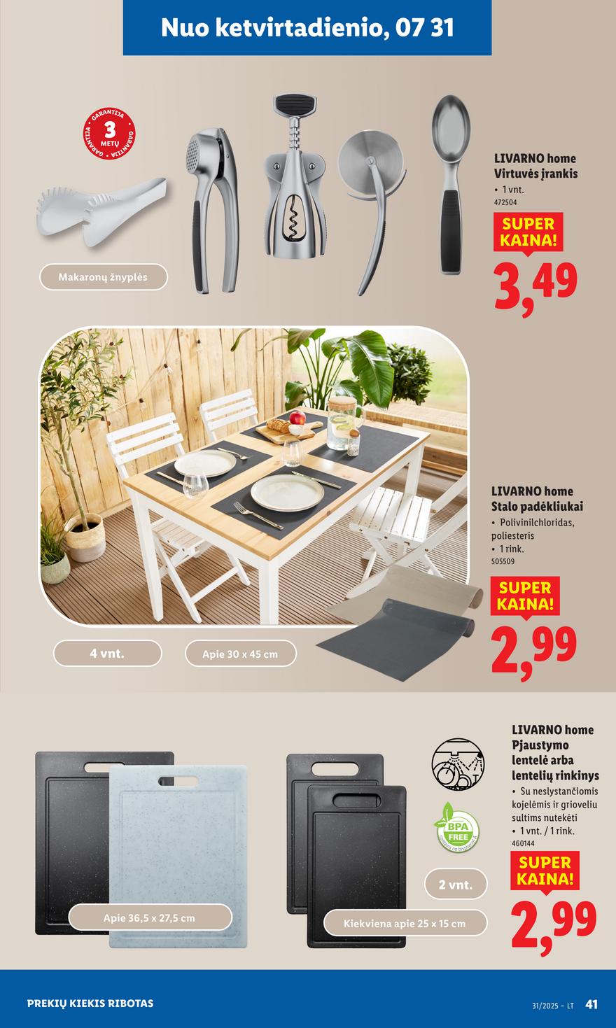 Lidl ne maisto leidinys akcijos nuo 
  2025-07-28 iki 
  2025-08-03 | Leidinukas.lt puslapis 41