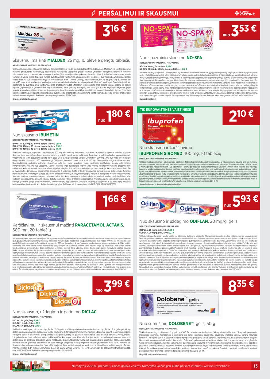 Euro vaistinė leidinys akcijos nuo 
  2021-07-01 iki 
  2021-07-31 | Leidinukas.lt puslapis 13
