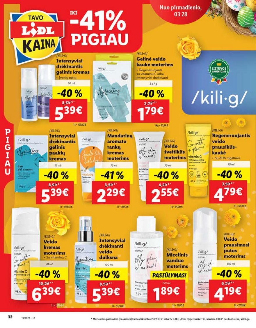 Lidl maisto prekių pasiūlymai akcijos nuo 
  2022-03-28 iki 
  2022-04-03 | Leidinukas.lt puslapis 32