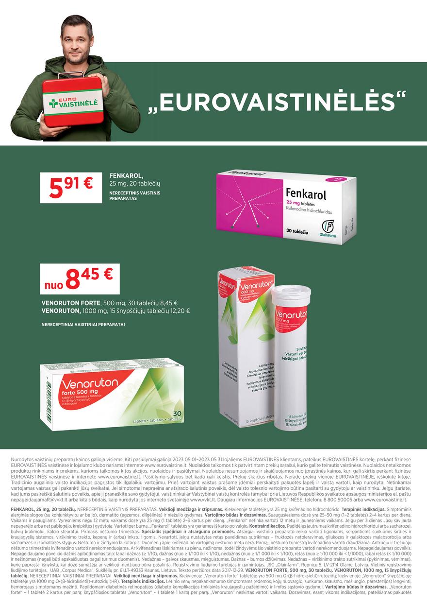 Euro vaistinė leidinys akcijos nuo 
  2023-05-01 iki 
  2023-05-31 | Leidinukas.lt puslapis 6