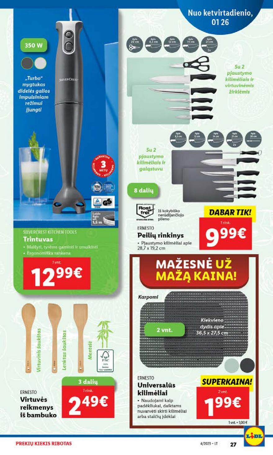 Ldil ne maisto prekių pasiūlymai akcijos nuo 
  2023-01-23 iki 
  2023-01-29 | Leidinukas.lt puslapis 27