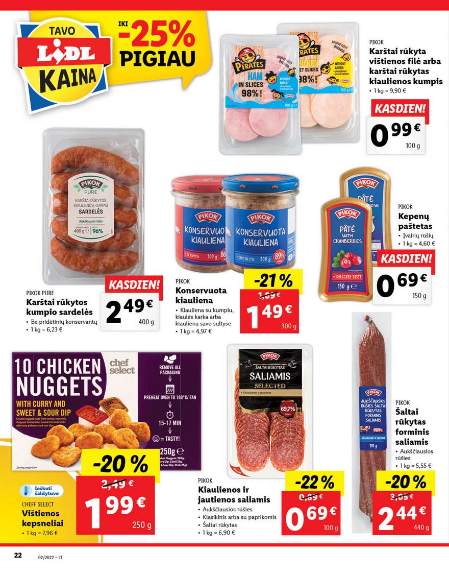 Lidl maisto prekių pasiūlymai akcijos nuo 
  2022-01-10 iki 
  2022-01-16 | Leidinukas.lt puslapis 22