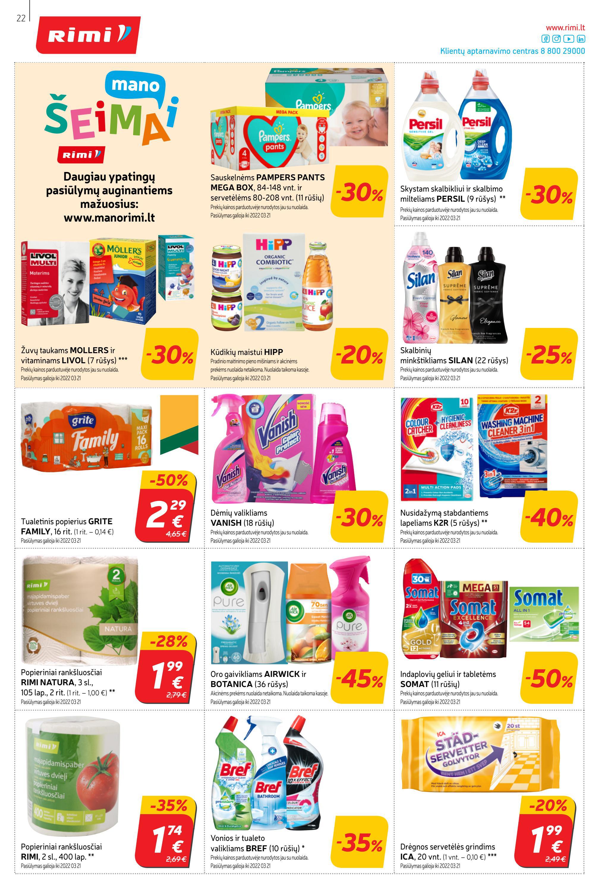 Rimi savaitinis leidinys akcijos nuo 
  2022-03-08 iki 
  2022-03-14 | Leidinukas.lt puslapis 22