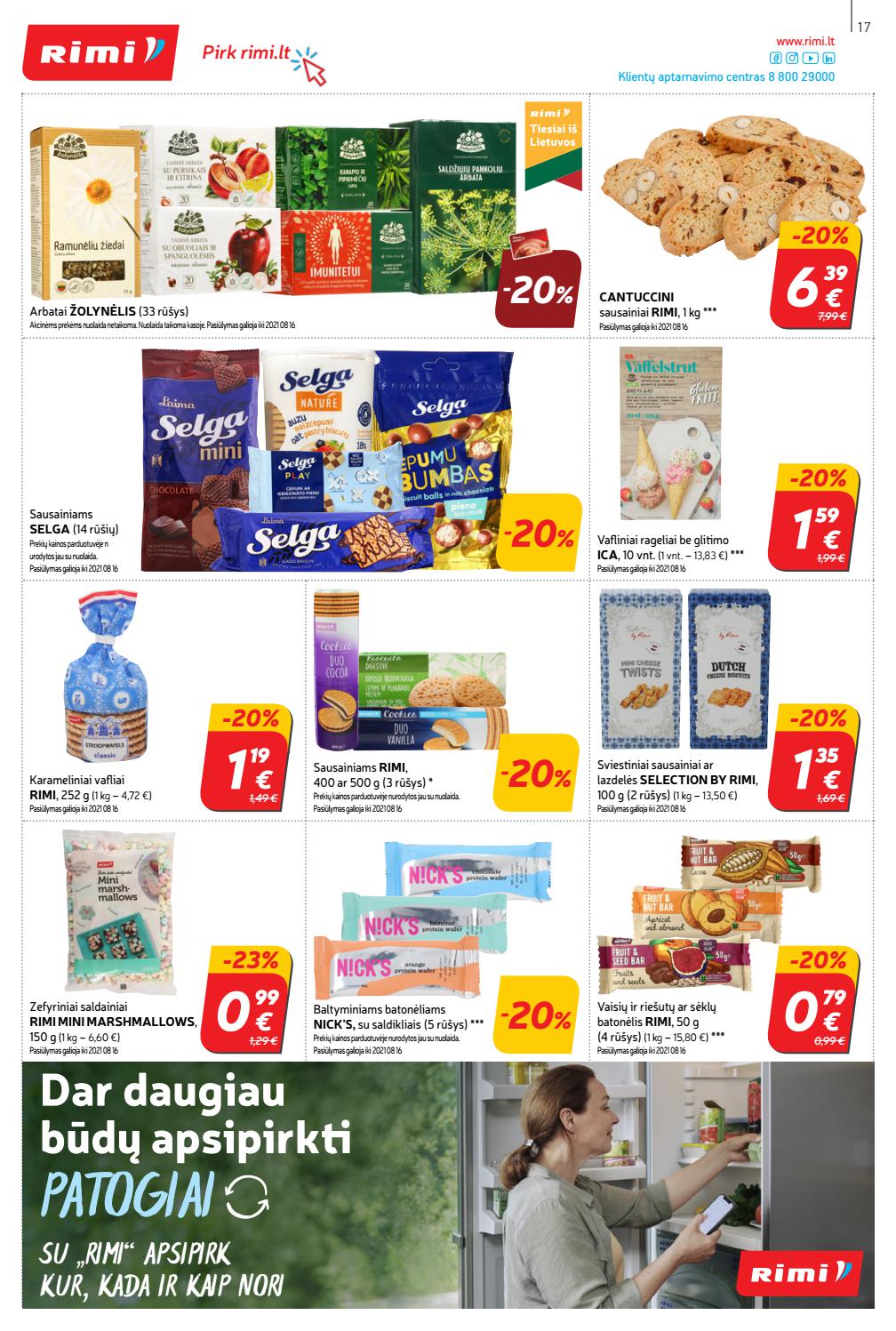 Rimi savaitinis leidinys akcijos nuo 
  2021-08-03 iki 
  2021-08-09 | Leidinukas.lt puslapis 17