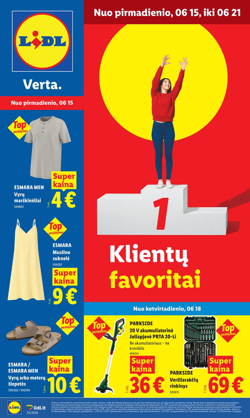 Lidl leidinys akcijos nuo 
  2026-06-15 iki 
  2026-06-21 | Leidinukas.lt puslapis 1