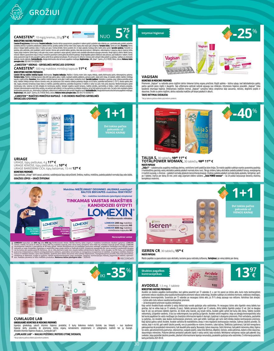Gintarinės vaistinės leidinys akcijos nuo 
  2025-12-01 iki 
  2025-12-31 | Leidinukas.lt puslapis 30