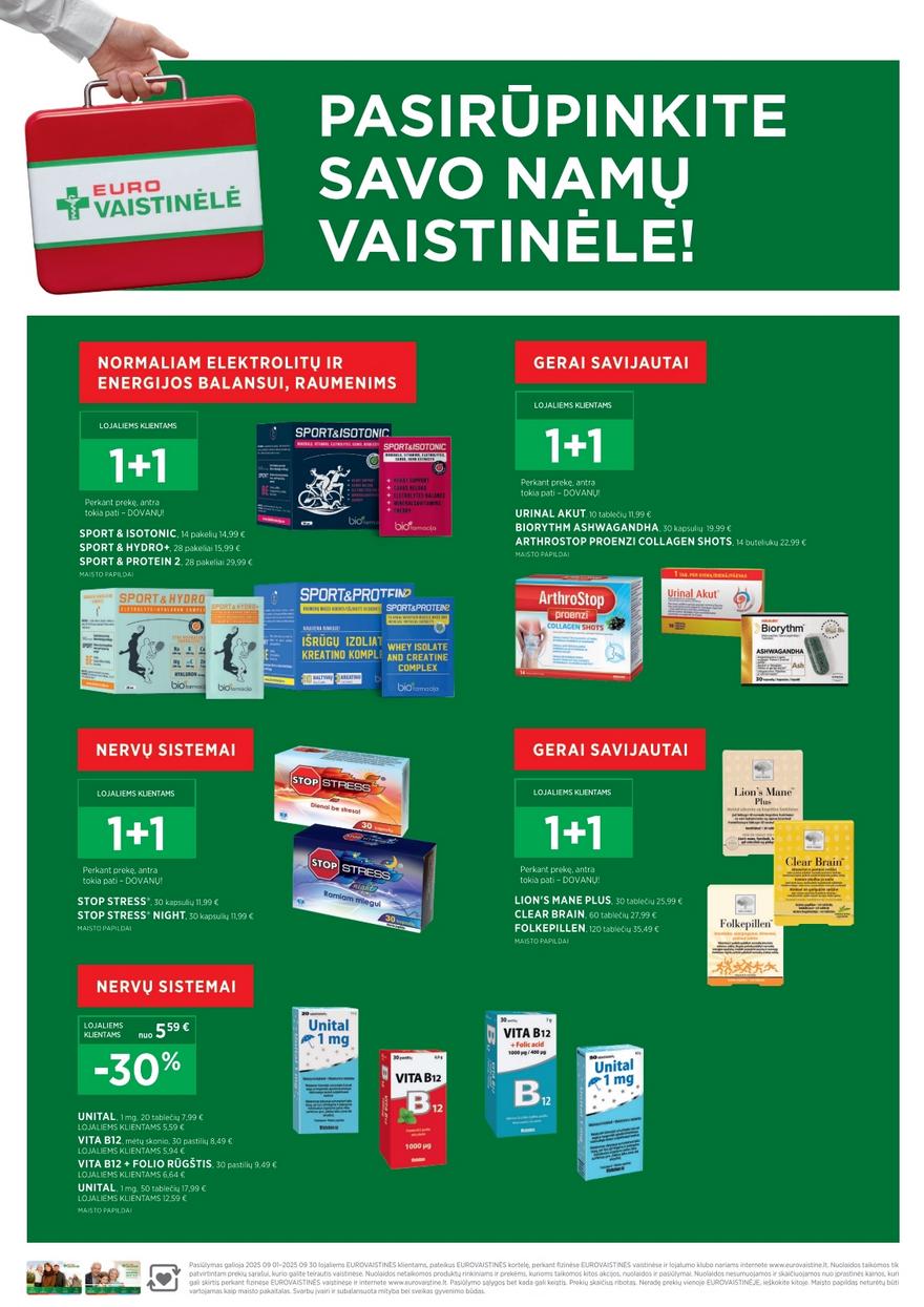 Euro vaistinė katalogas akcijos nuo 
  2025-09-01 iki 
  2025-09-30 | Leidinukas.lt puslapis 11