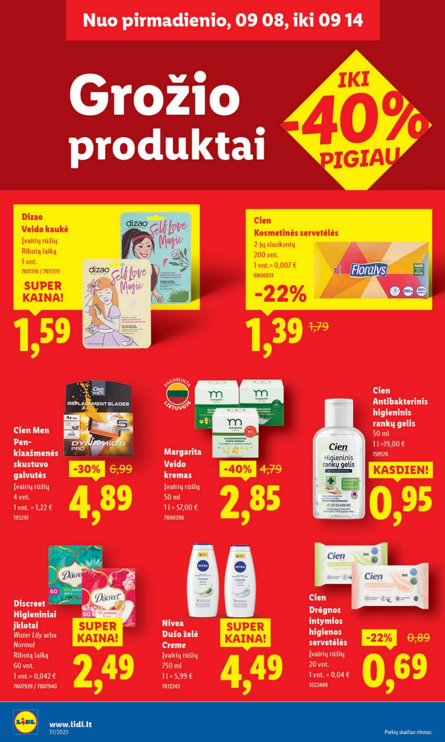 Lidl leidinys akcijos nuo 
  2025-09-08 iki 
  2025-09-14 | Leidinukas.lt puslapis 36