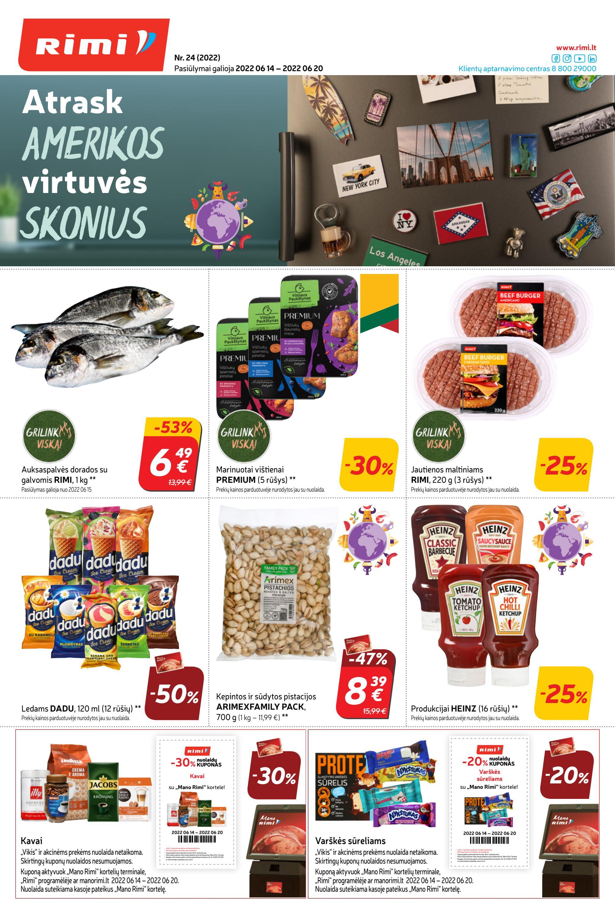 Rimi savaitinis leidinys akcijos nuo 
  2022-06-14 iki 
  2022-06-20 | Leidinukas.lt puslapis 1